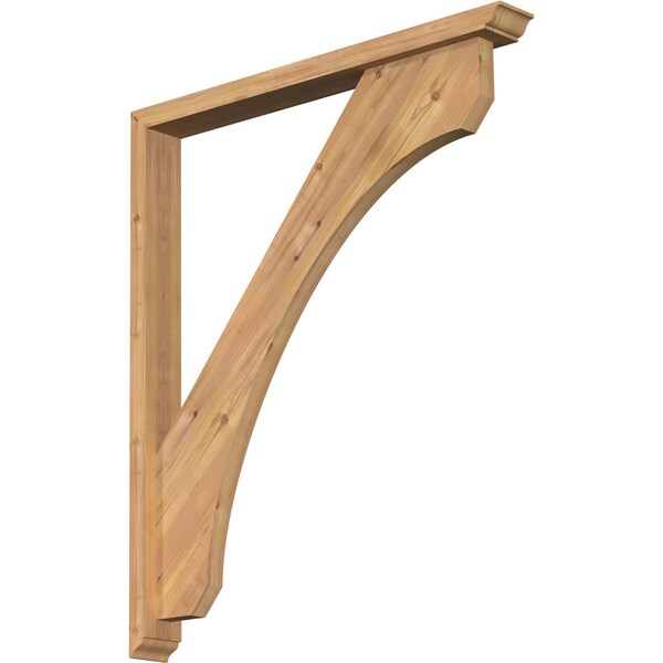 Ekena Millwork Legacy Traditional Smooth Bracket w/ Offset Brace, Western Red Cedar, 3 1/2"W x 32"D x 38"H BKT0402X32X38LEC01SWR - main